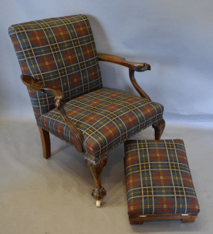 Victorian Mahogany Gainsborough Chair in the George III Style