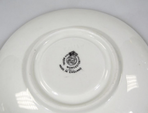 Worcester hand painted fruit pattern cabinet cup and saucer,