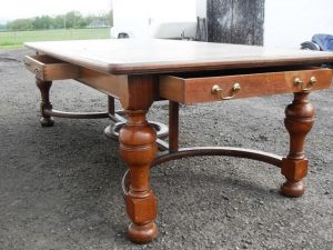 victorian oak library table