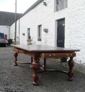 victorian oak library table