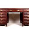 Victorian mahogany kneehole desk.