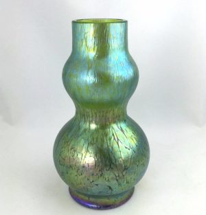 Loetz papillion creta double gourd vase.
