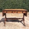 Georgian mahogany stretcher sofa table
