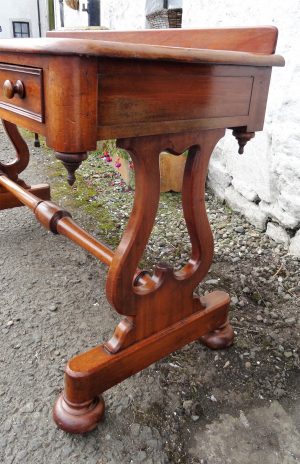 Victorian mahogany two drawer side/hall table