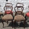 Set 6 Victorian mahogany balloon back dining chairs