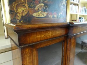 Victorian burr walnut and marquetry cabinet
